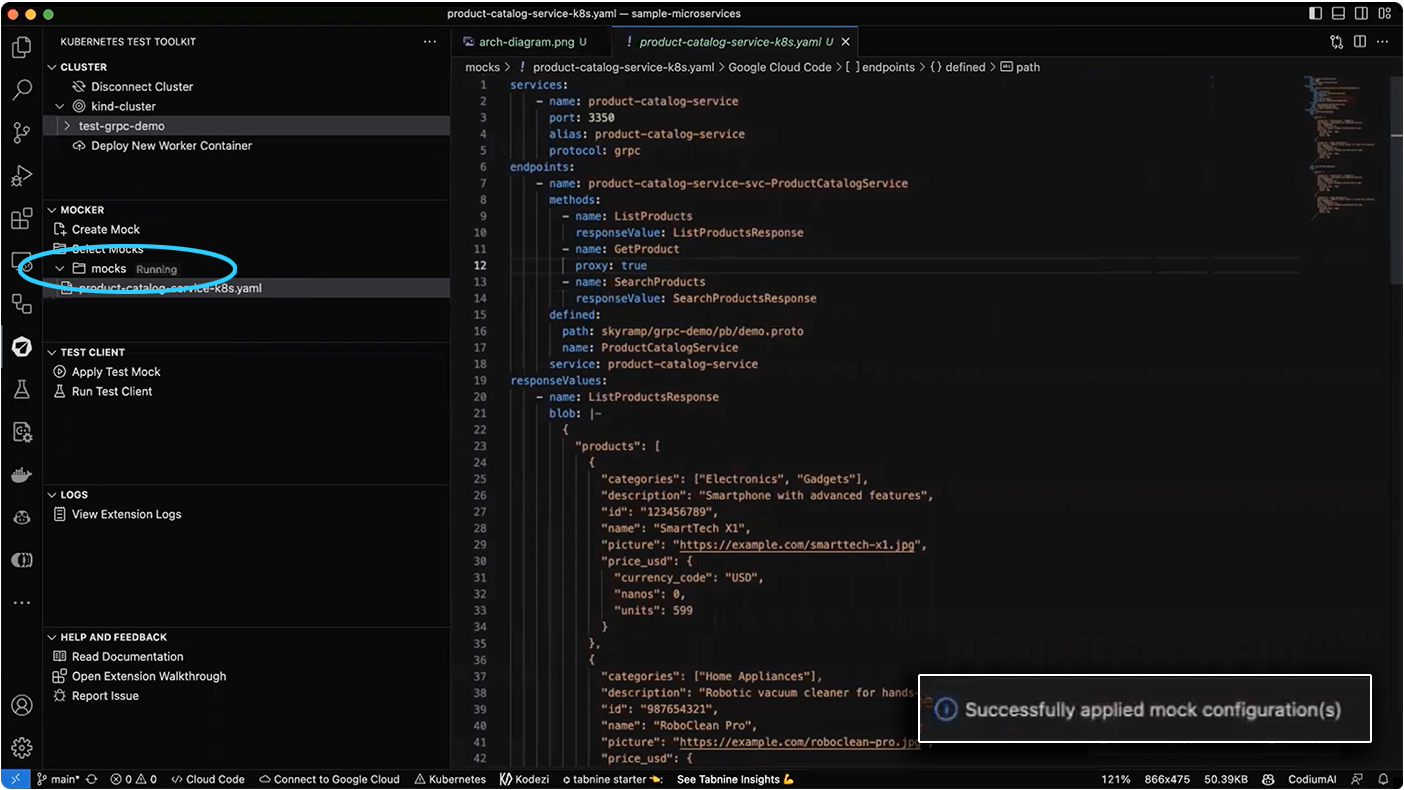 Mock configuration is deployed